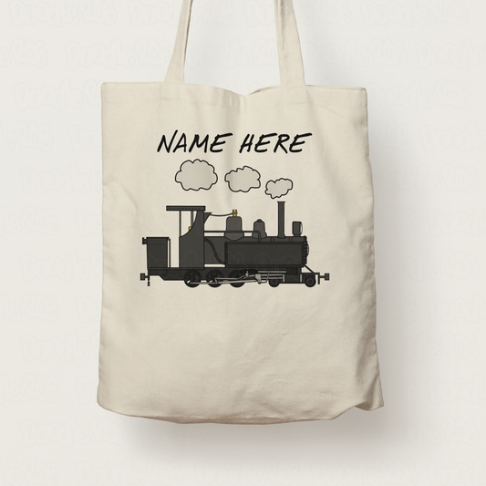 Steam Train Custom Tote Bag - American Steam Locomotive - Railroad Enthusiast Gift