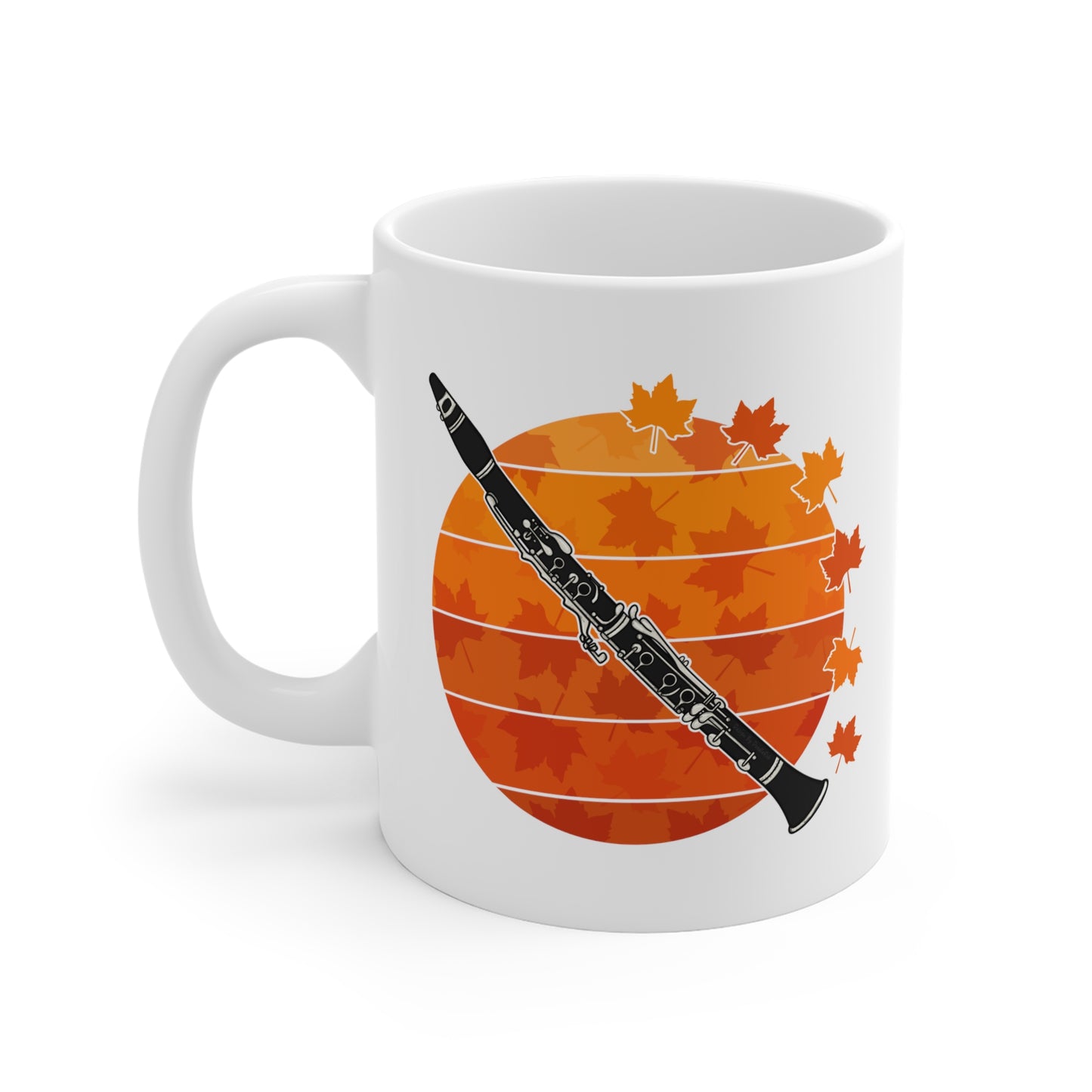 Autumn Clarinet Mug - Gift For Clarinetist - Woodwind Musician Gift