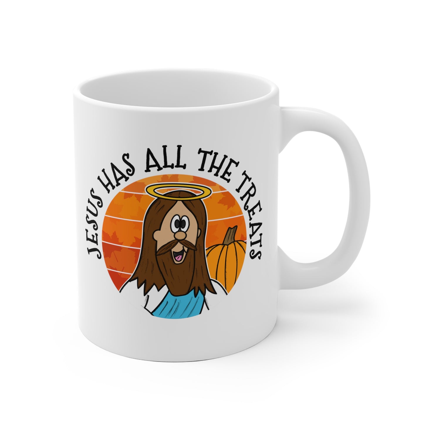 Christian Halloween Mug - Jesus Has All The Treats - Funny Autumn Church Gift