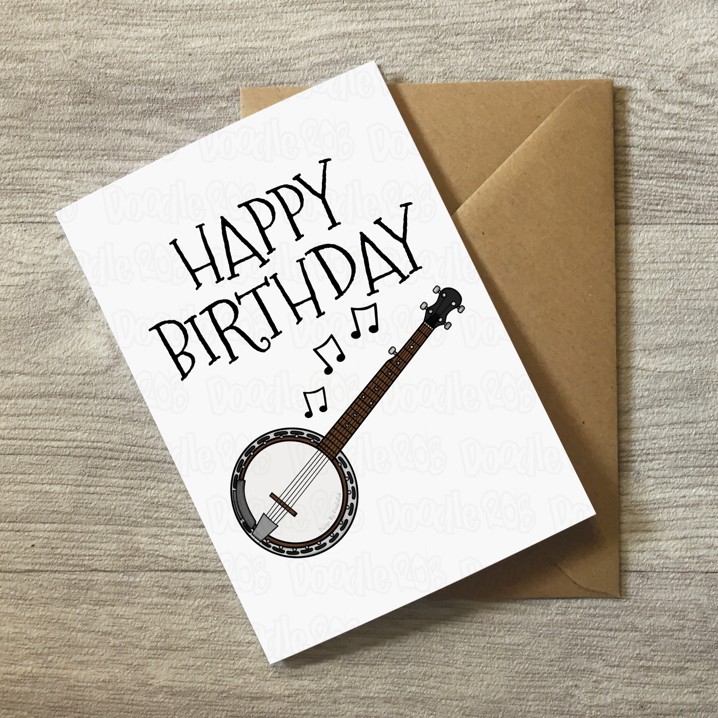 Banjo Birthday Card - Banjoist Greeting Card - Folk Musician Birthday Card