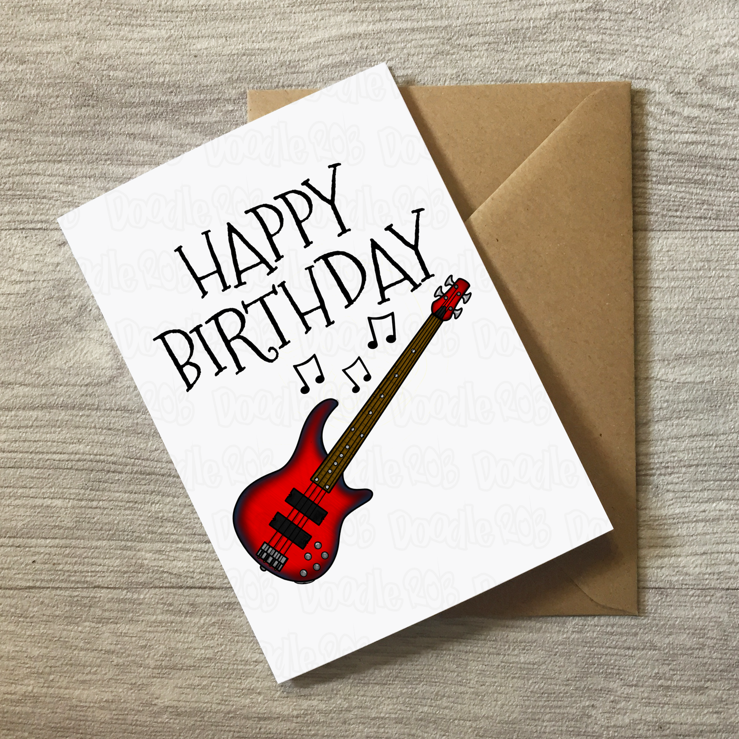 Bass Guitar Birthday Card - Bassist Birthday - Bass Guitarist Greeting Card