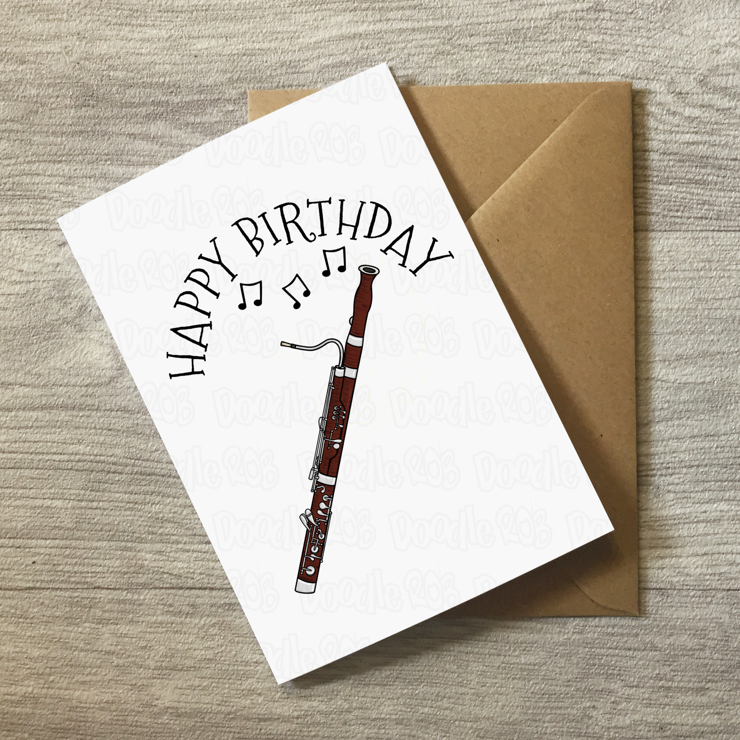 Bassoon Birthday Card - Bassoonist Card - Woodwind Musician Birthday