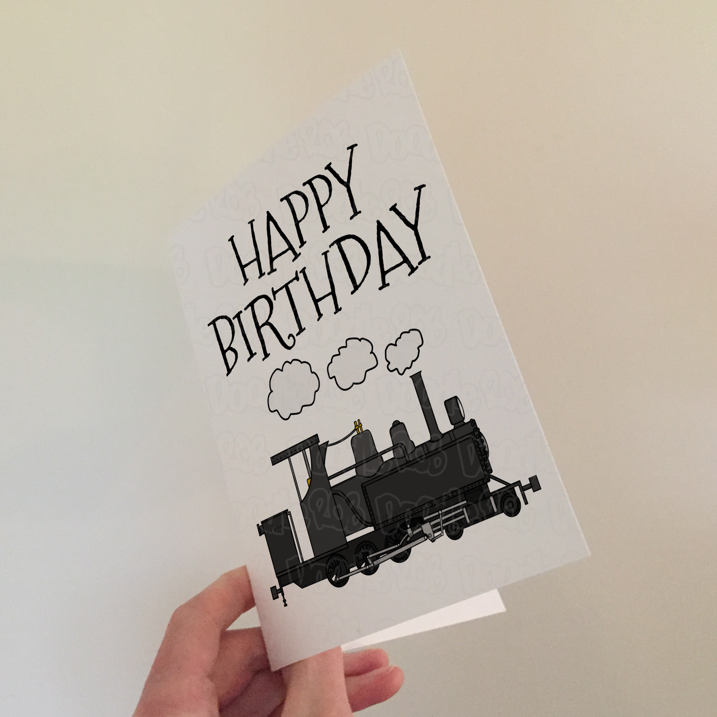 American Steam Train Birthday Card - Rail Enthusiast Greeting Card - Train Card For Him