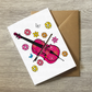 Floral Cello Greeting Card - Female Cellist - String Musician Card