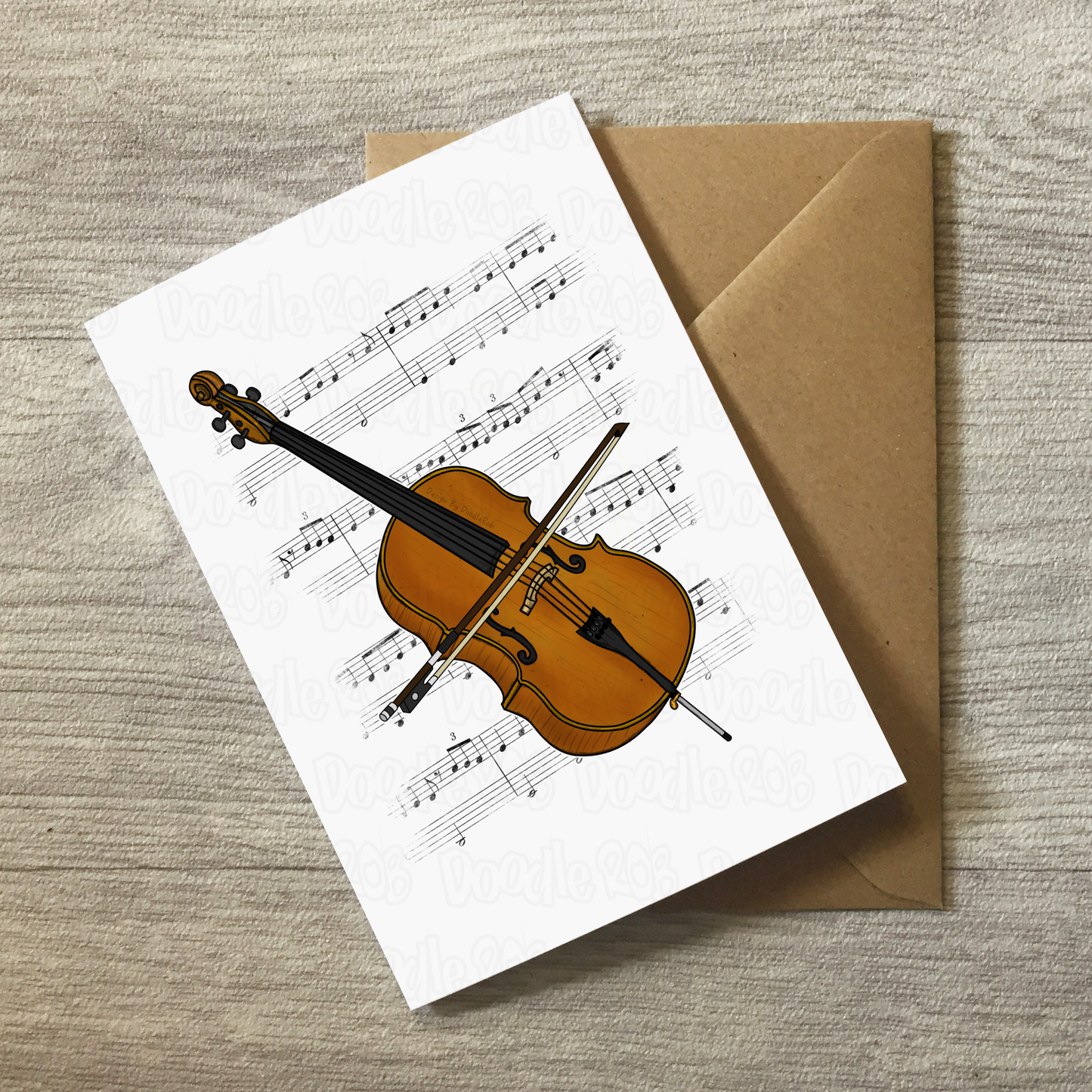 Cello Greeting Card (Colour) - Cellist Birthday Card - String Musician Card