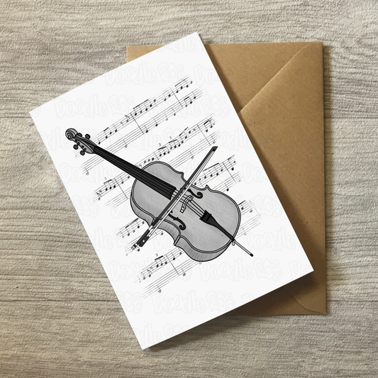 Cello Greeting Card - Cellist Birthday Card - String Musician Card