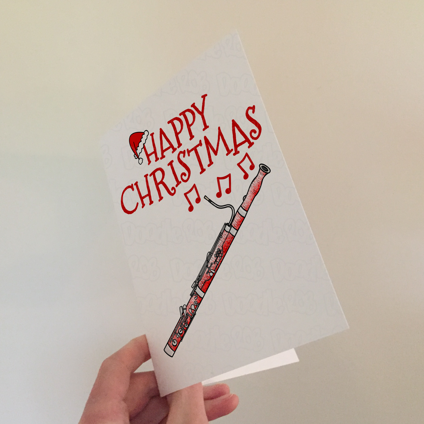 Bassoon Christmas Card - Bassoonist Xmas Card - Music Teacher Christmas Card