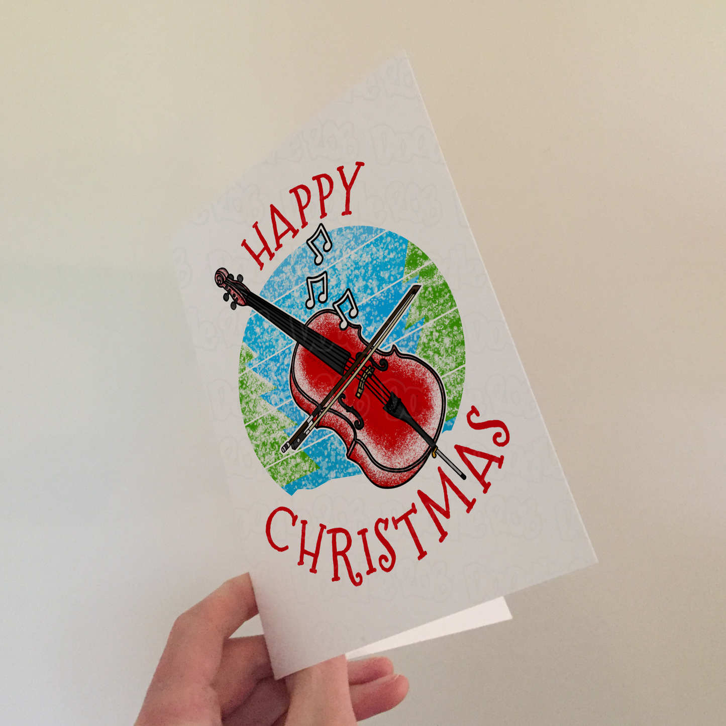 Cello Christmas Card - Cellist Xmas Card - Music Teacher Christmas Card