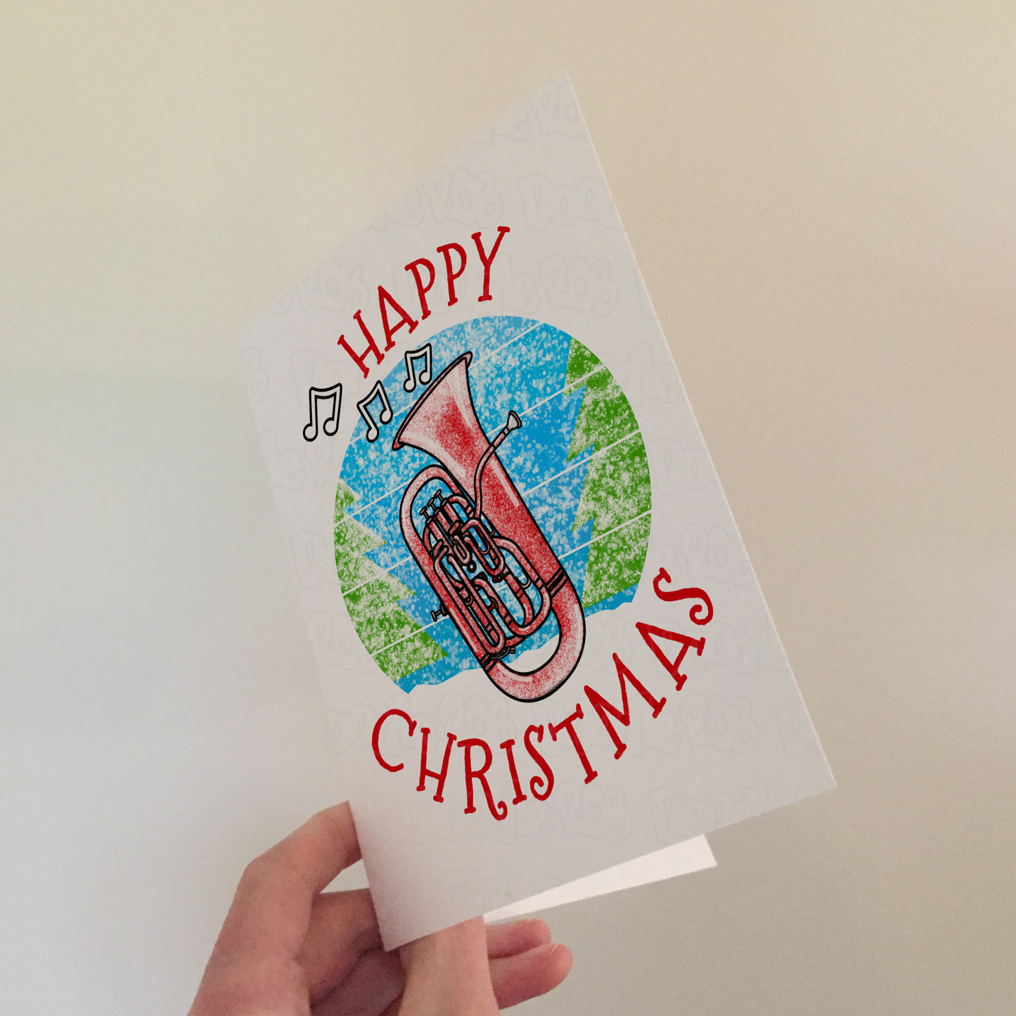 Euphonium Christmas Card - Euphoniumist Xmas Card - Brass Musician Christmas Card