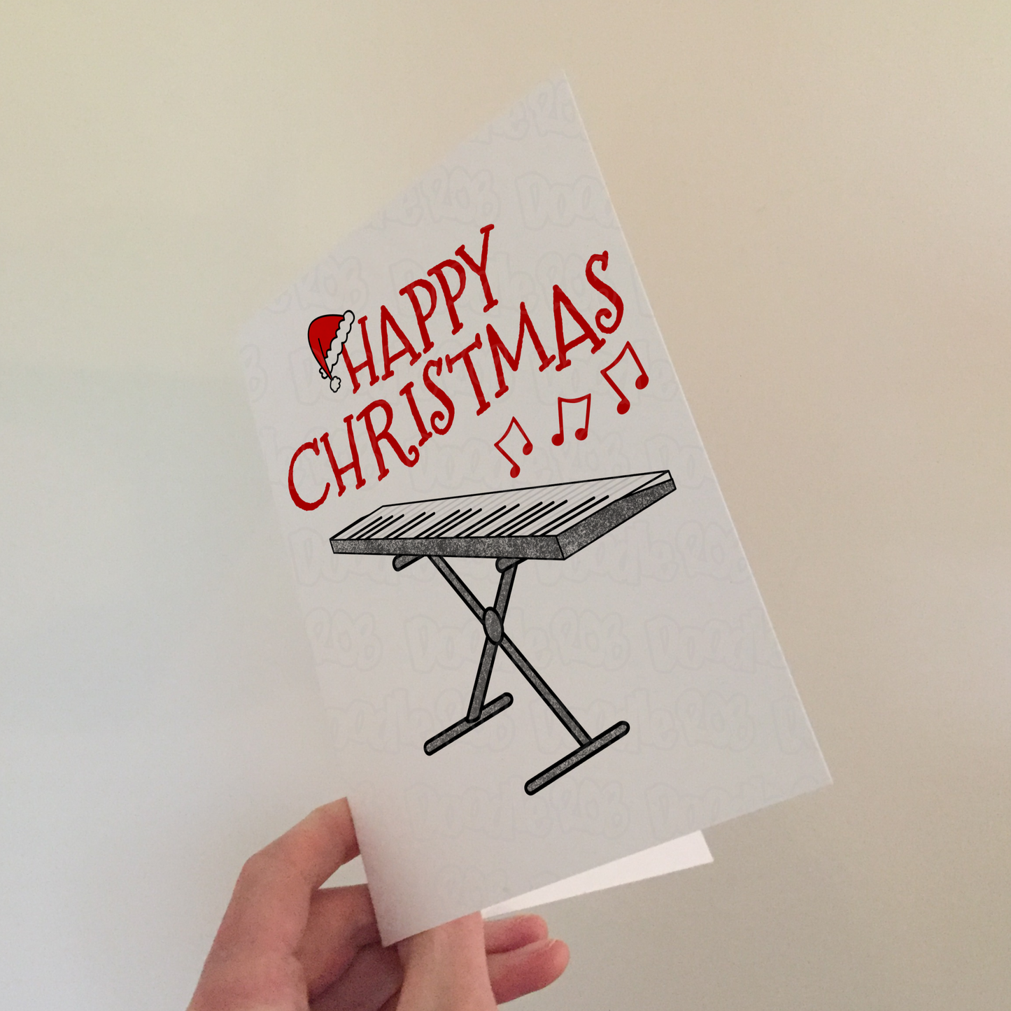 Keyboard Christmas Card - Xmas Card For Pianist - Musician Christmas Card