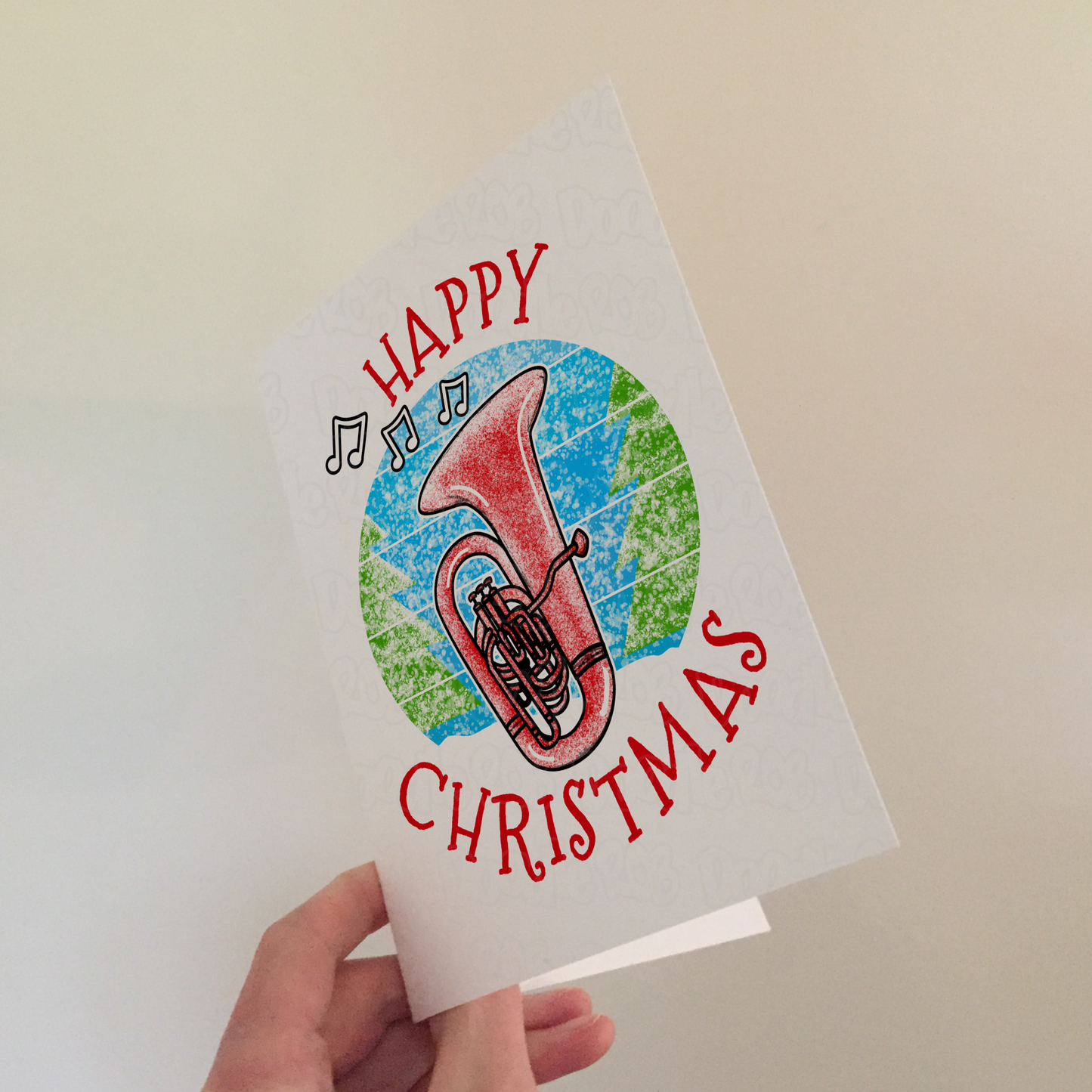 Tuba Christmas Card - Tubaist Xmas Card - Brass Musician Christmas Card