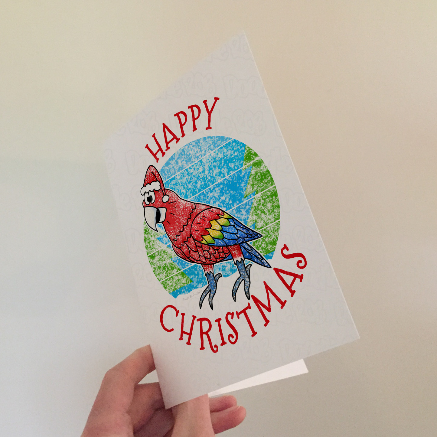 Parrot Christmas Card - Bird Lover Xmas Card - Wildlife Christmas Card