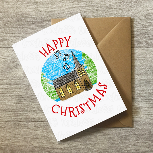 Church Christmas Card - Christian Greeting Card - Religious Christmas Card