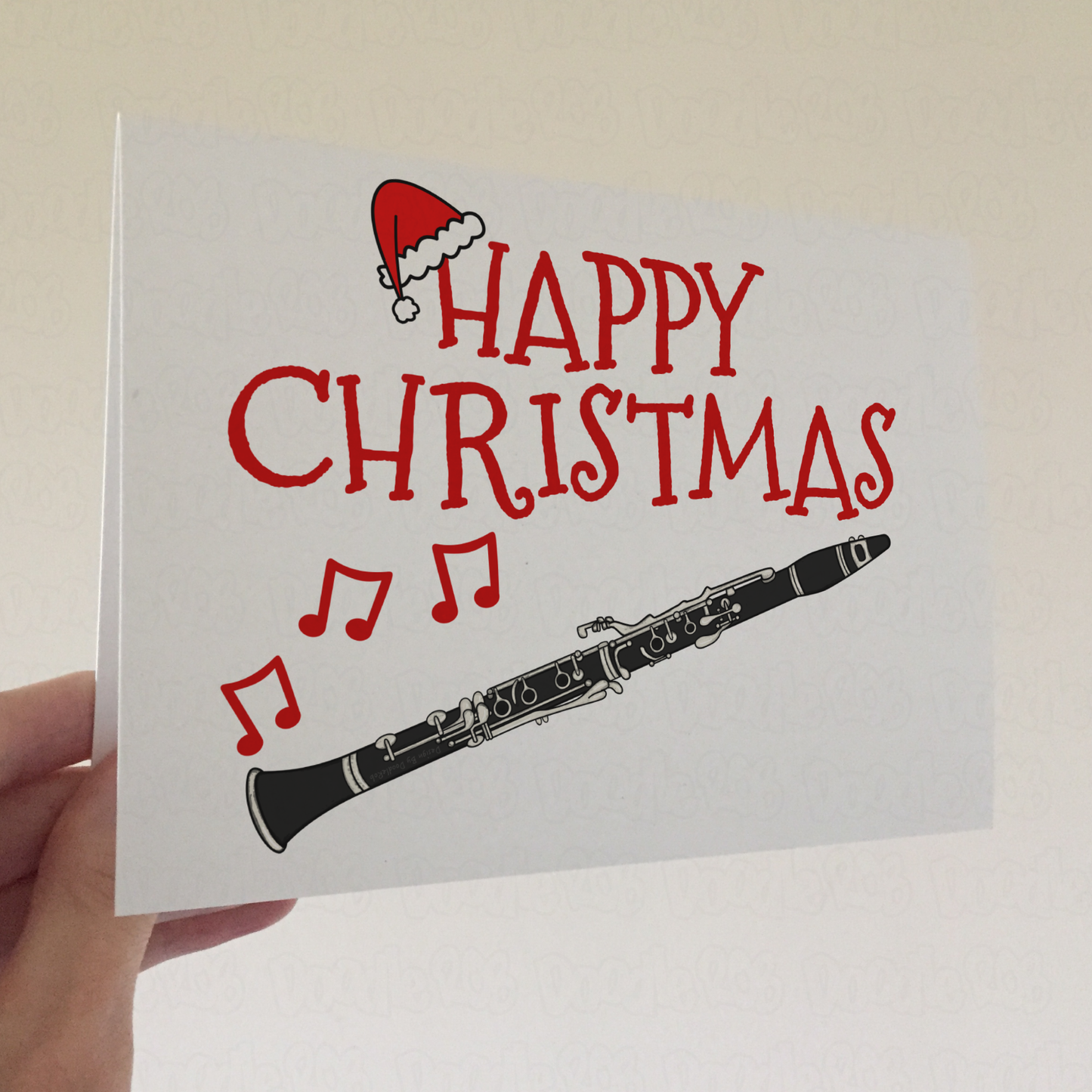 Clarinet Christmas Card - Clarinetist Xmas Card - Music Teacher Christmas Card