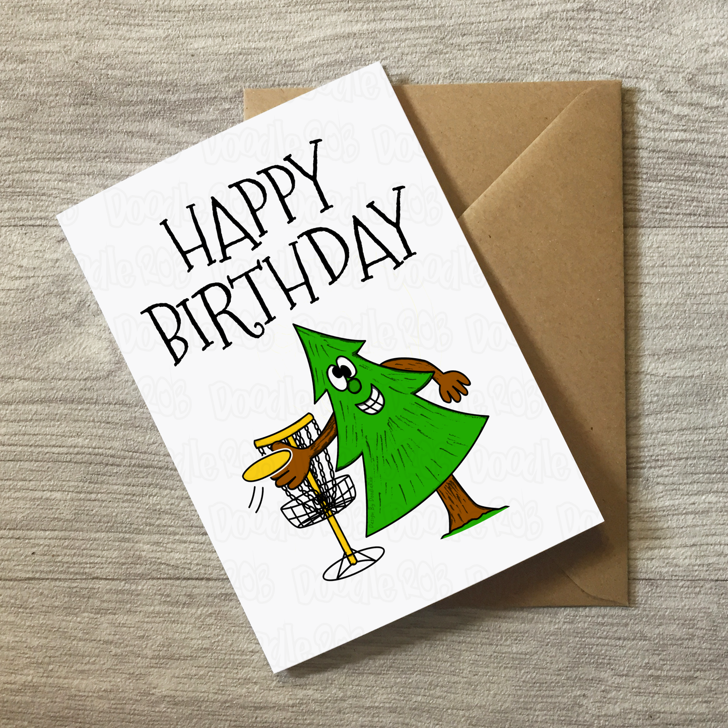 Disc Golf Birthday Card - Frisbee Golf Birthday Card - Disc Golfer Greeting Card