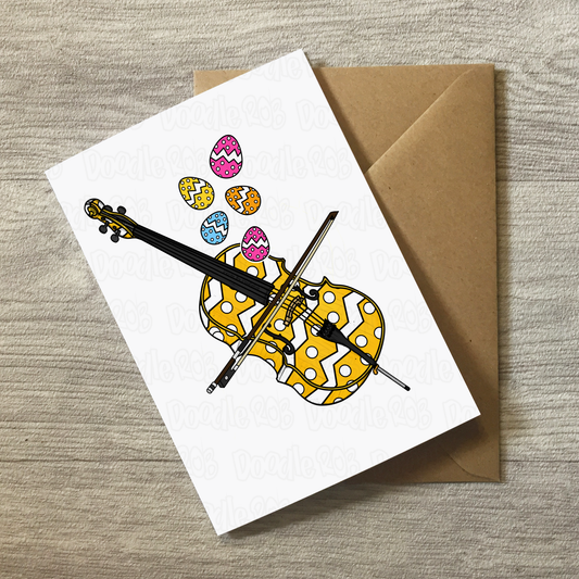 Easter Cello Card - Cellist Easter Card