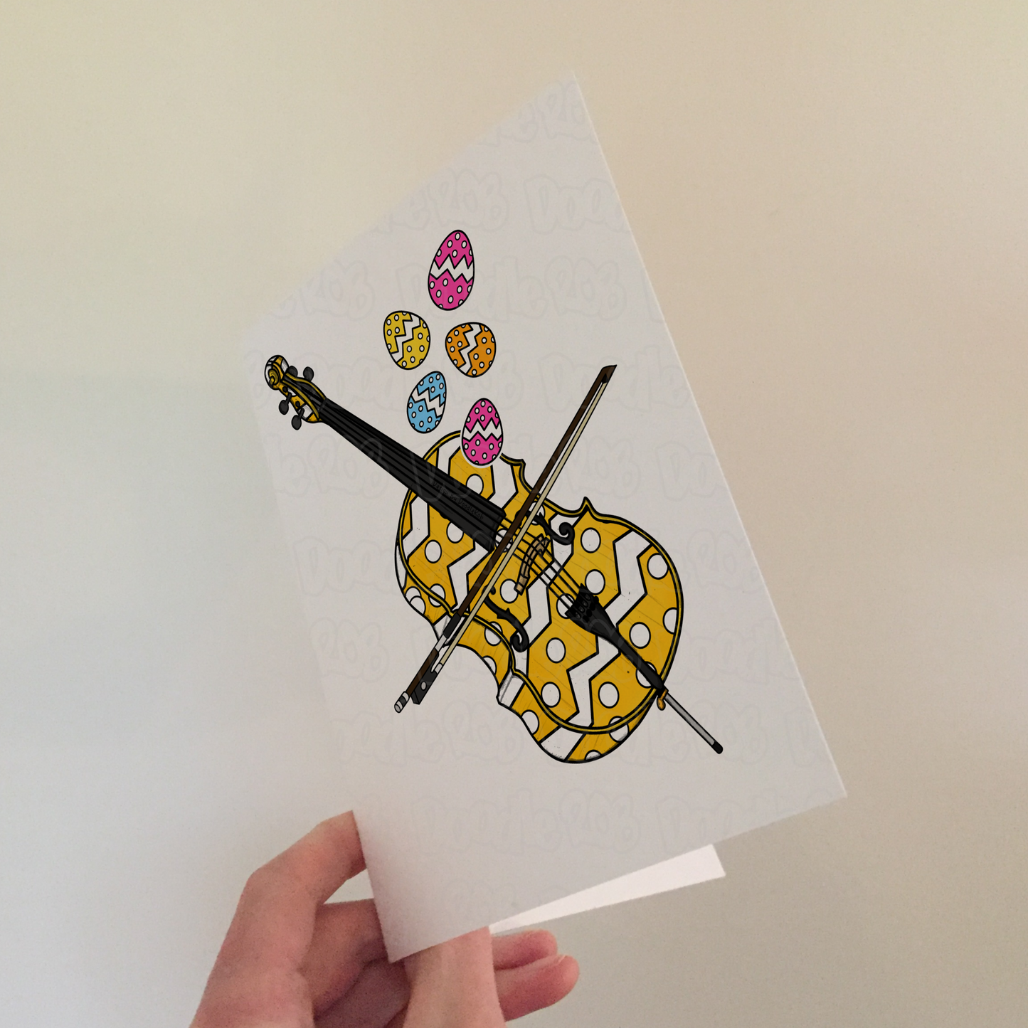 Easter Cello Card - Cellist Easter Card