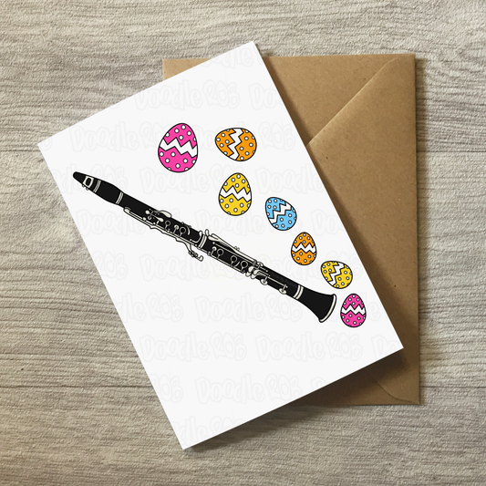 Clarinet Easter Card - Clarinetist Easter Card - Musician Greeting Card