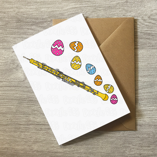 Oboe Easter Card - Oboist Easter Card - Musician Greeting Card