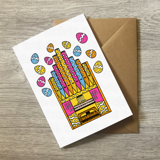 Church Organist Easter Card - Church Organ Greeting Card