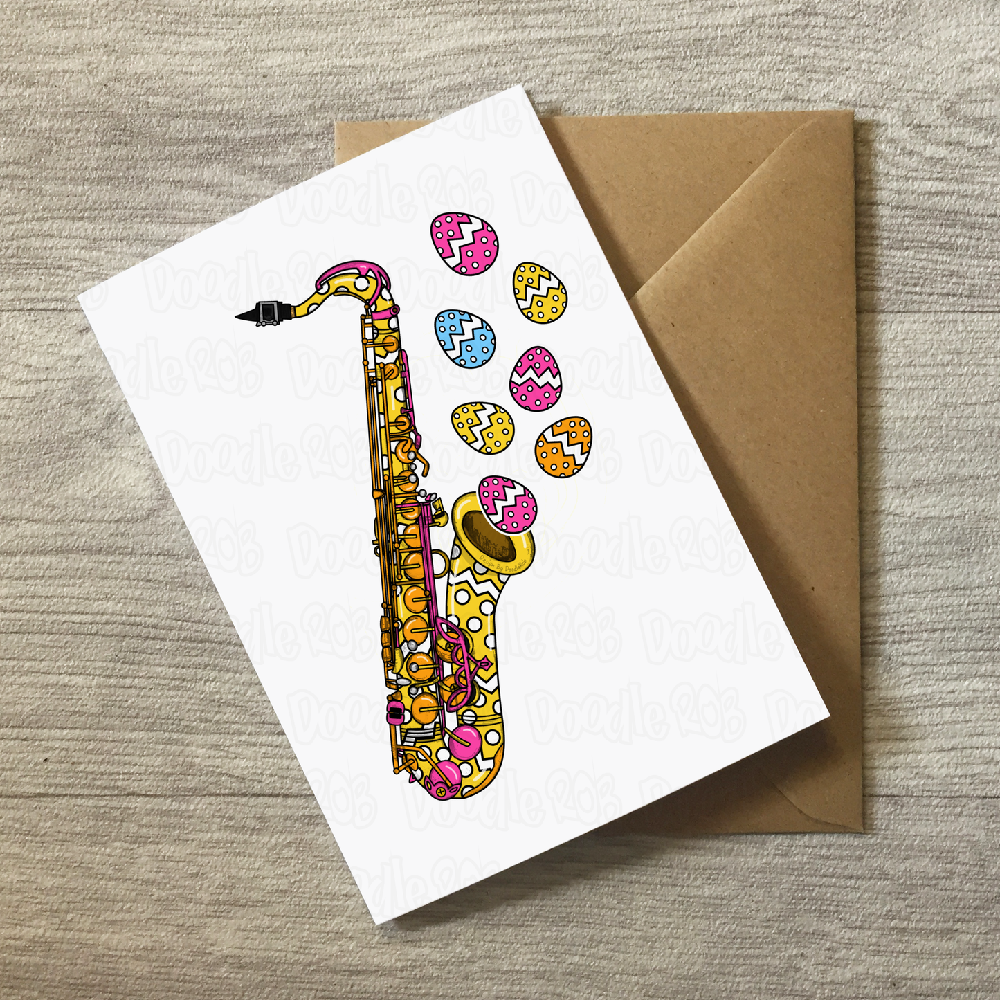 Easter Saxophone Card - Saxophonist Easter Card