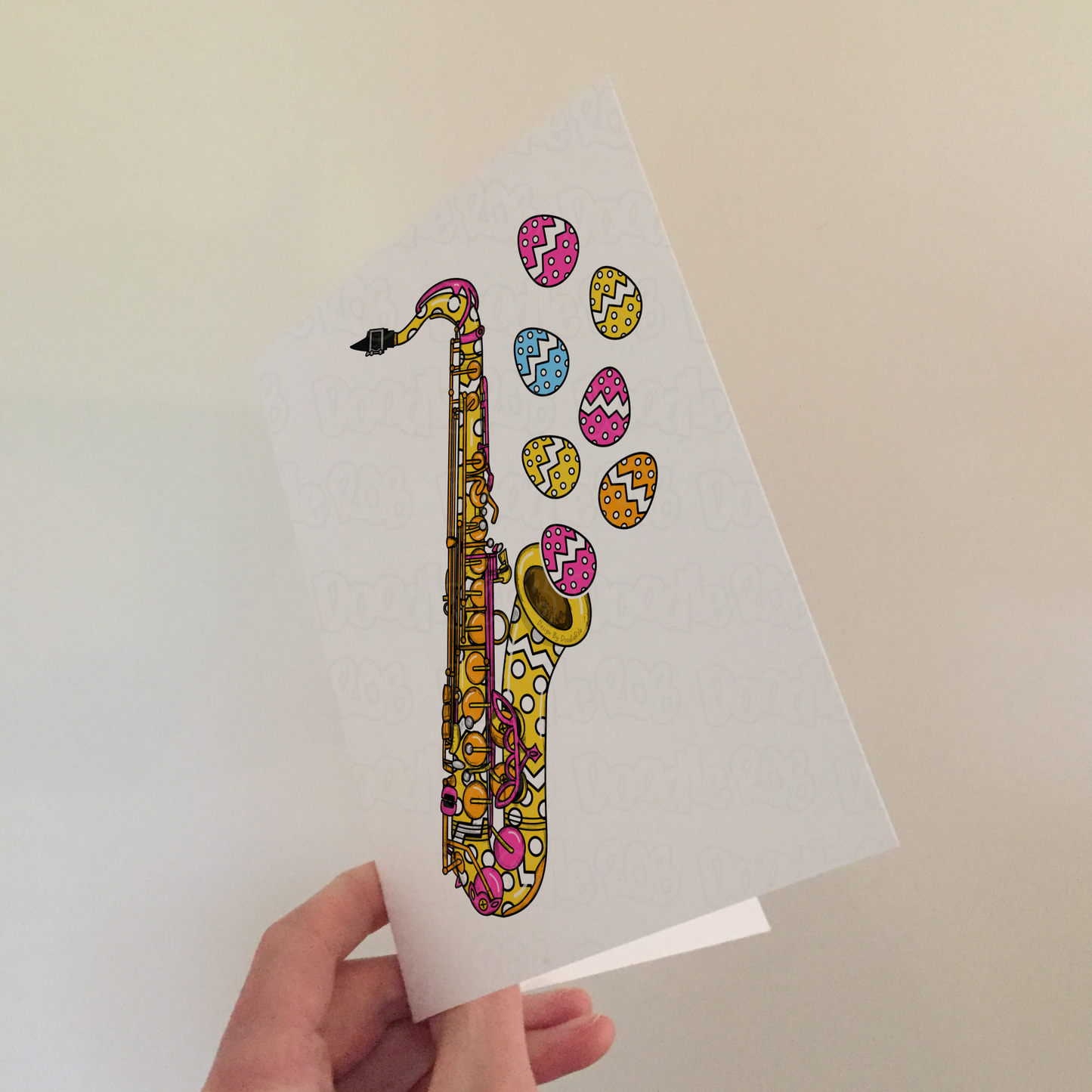 Easter Saxophone Card - Saxophonist Easter Card