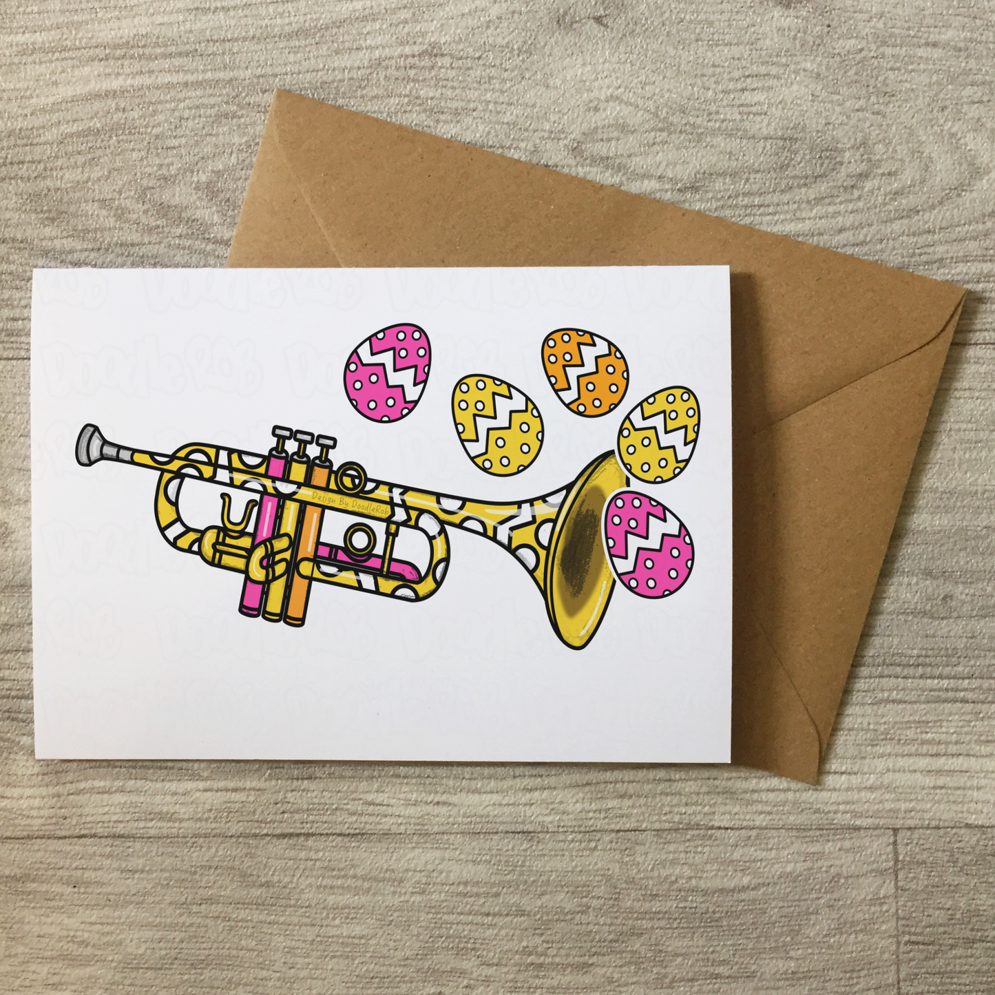 Trumpet Easter Card - Trumpeter Easter Card - Brass Musician Card