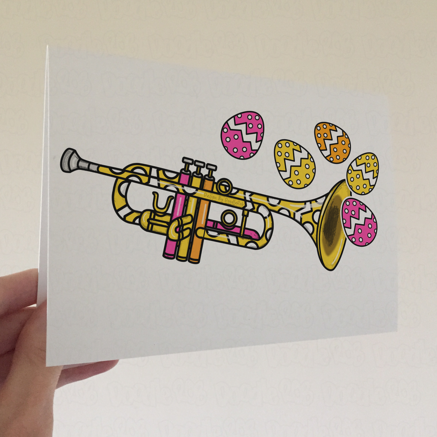 Trumpet Easter Card - Trumpeter Easter Card - Brass Musician Card