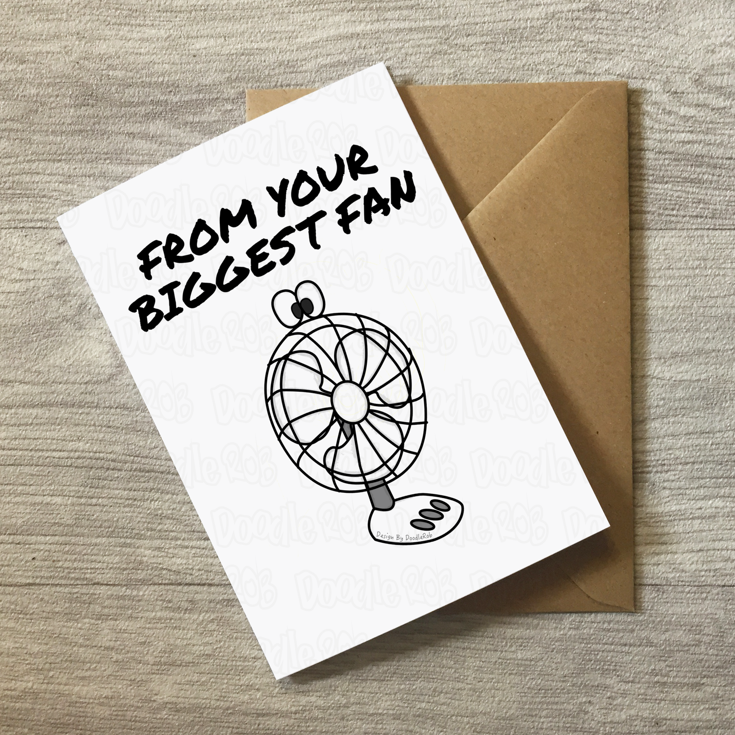 Funny Desk Fan Greeting Card - From Your Biggest Fan - Funny Birthday Card - Joke Anniversary Card