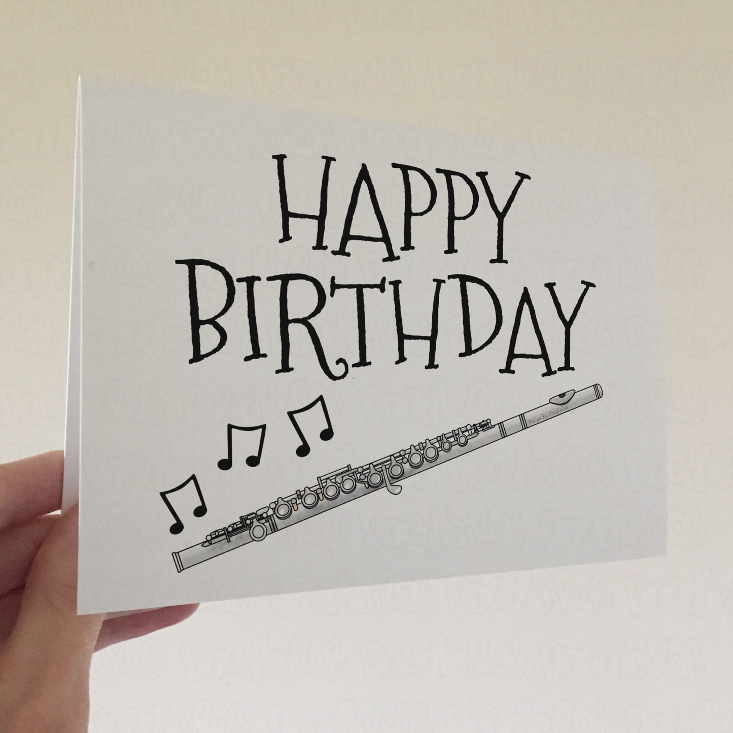 Flute Birthday Card - Flautist Greeting Card