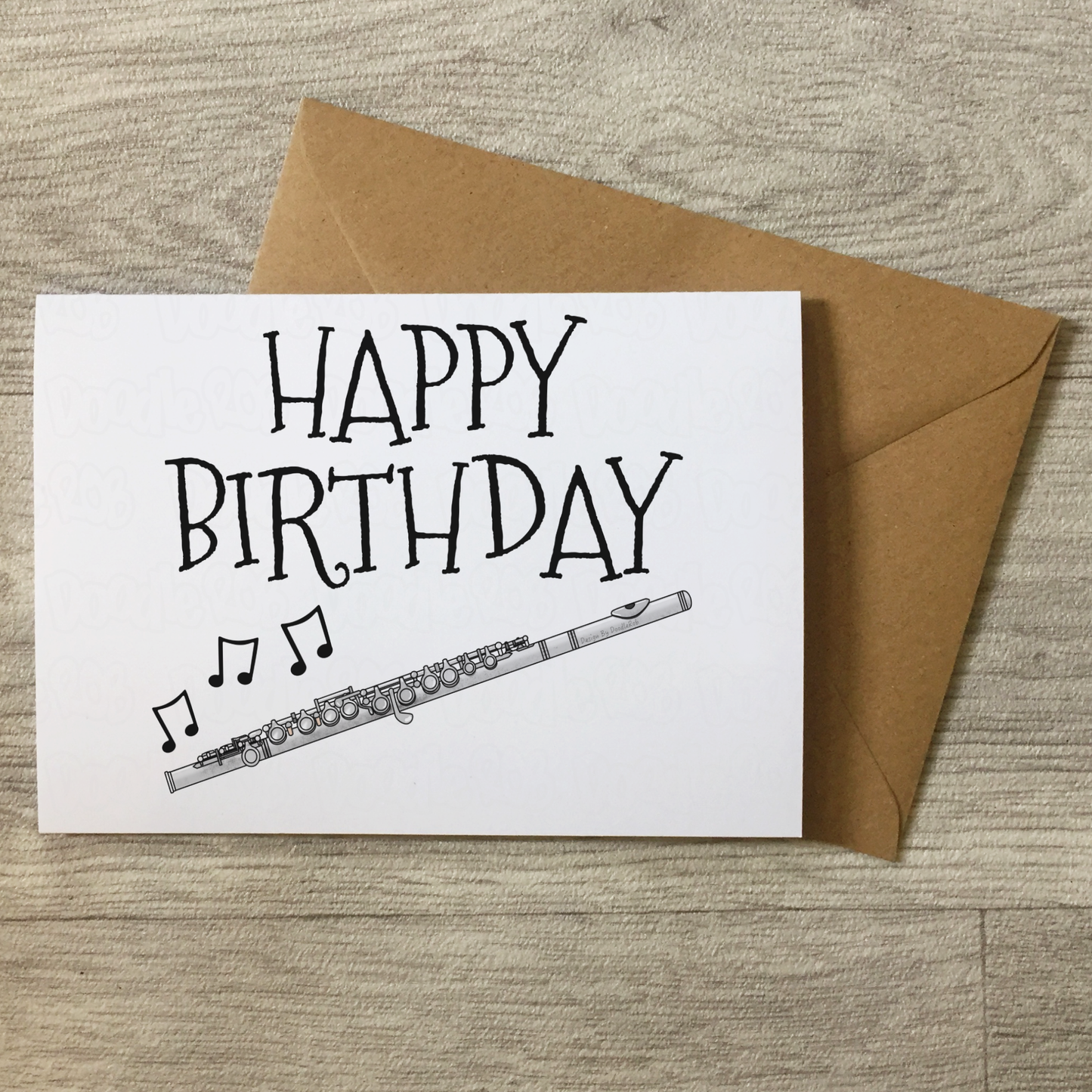 Flute Birthday Card - Flautist Greeting Card