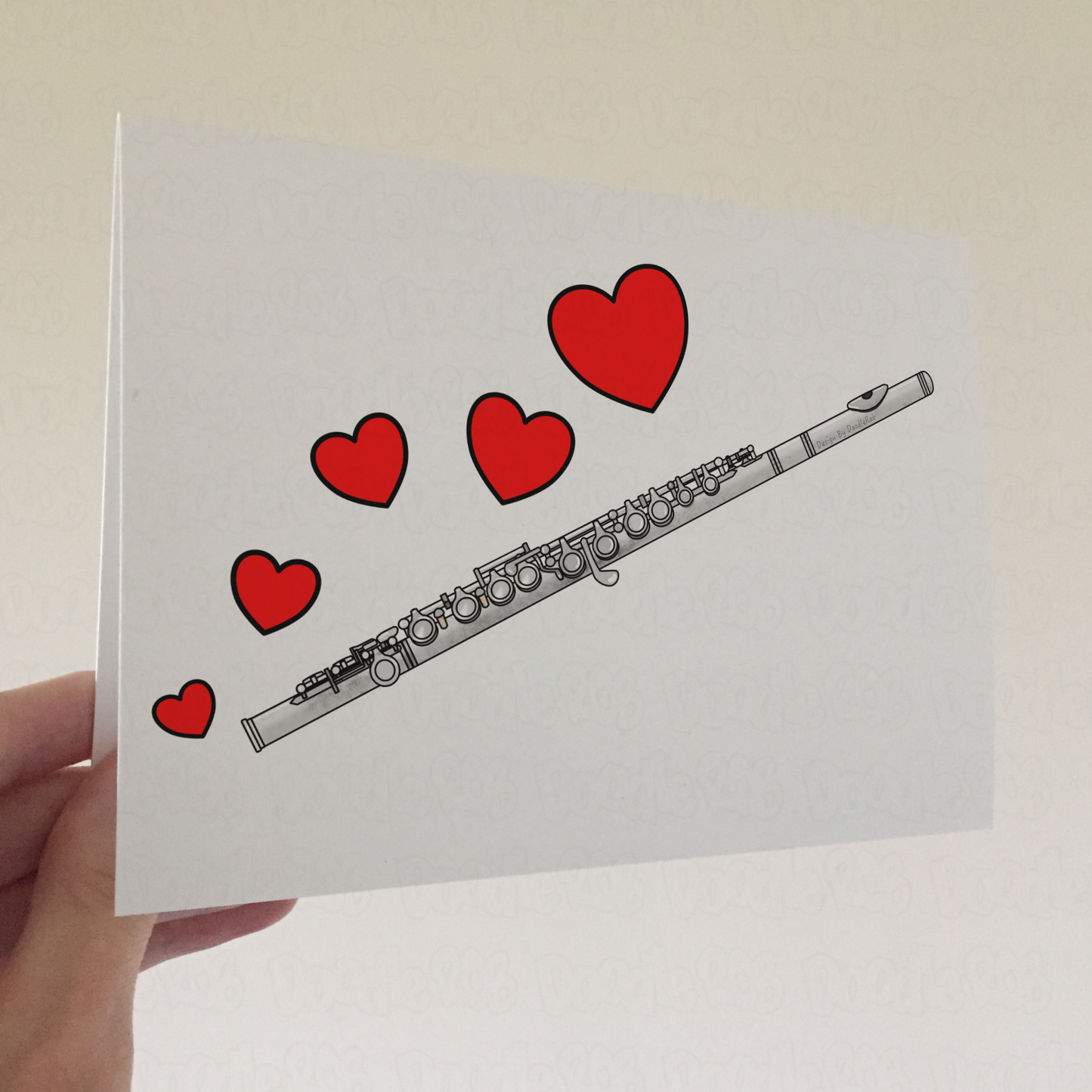 Flute Anniversary Card - Flautist Greeting Card - Wedding Musician Card