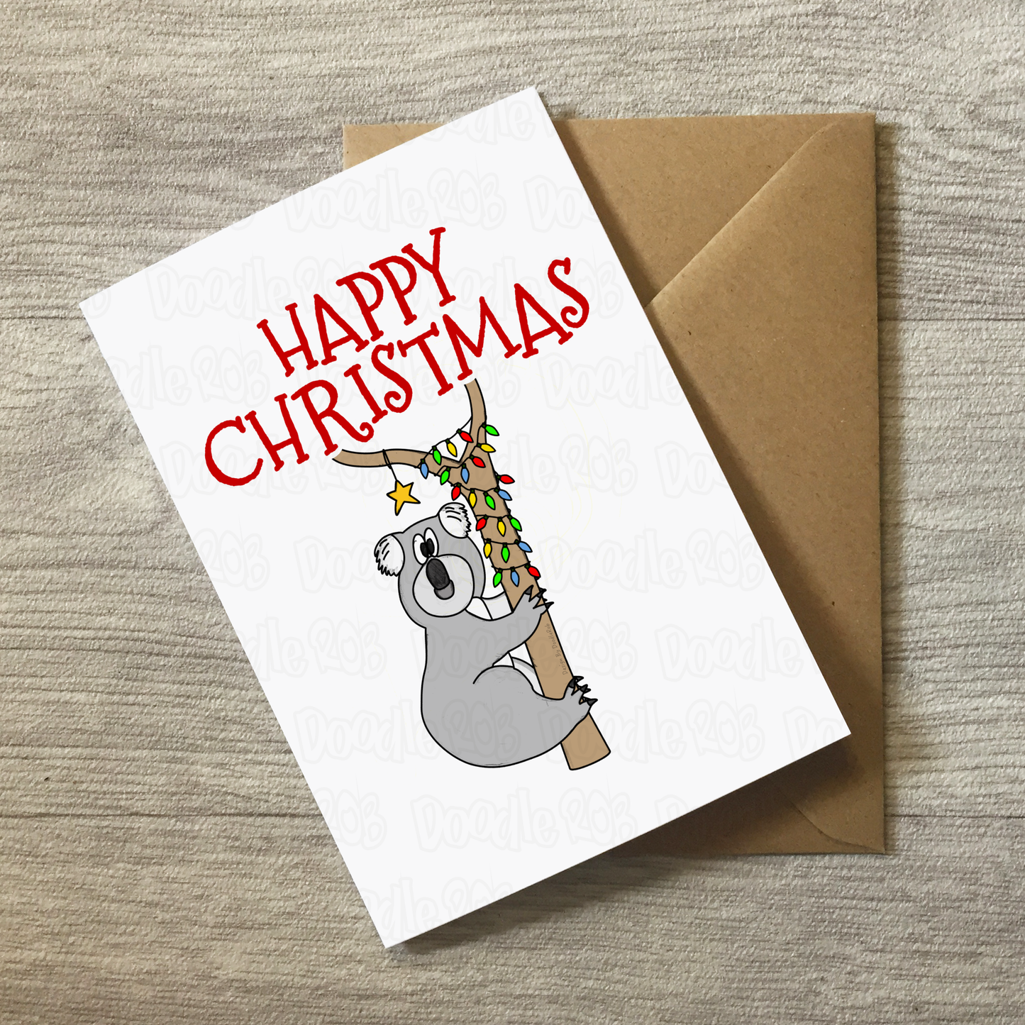 Koala Christmas Card - Wildlife Christmas Card - Australian Xmas Card