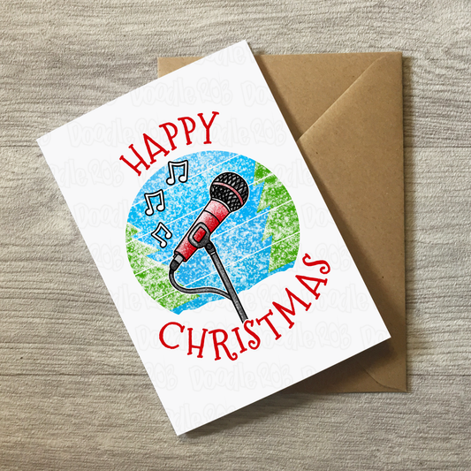 Vocalist Christmas Card - Singer Xmas Card - Musician Greeting Card