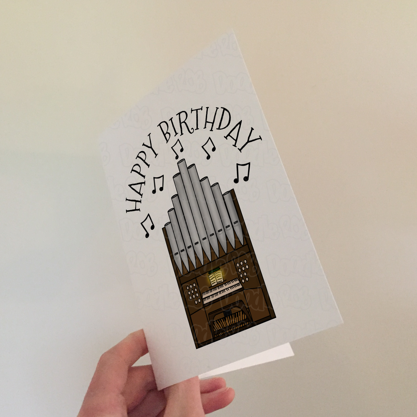 Organist Birthday Card - Church Organ Greeting Card