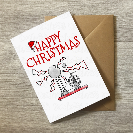 Physics Christmas Card - Xmas Card For Physicist - Science Teacher Christmas Card