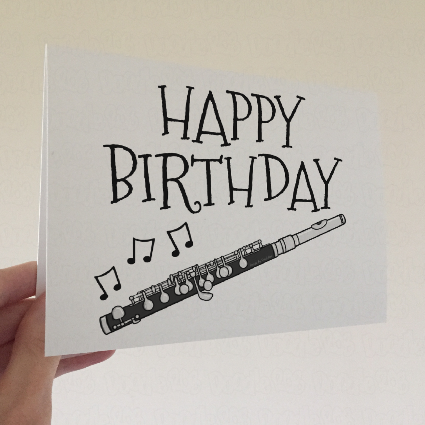 Piccolo Birthday Card - Piccoloist Greeting Card - Woodwind Musician Birthday