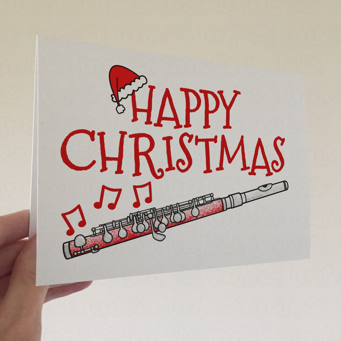 Piccolo Christmas Card - Piccoloist Xmas Card - Music Teacher Christmas Card