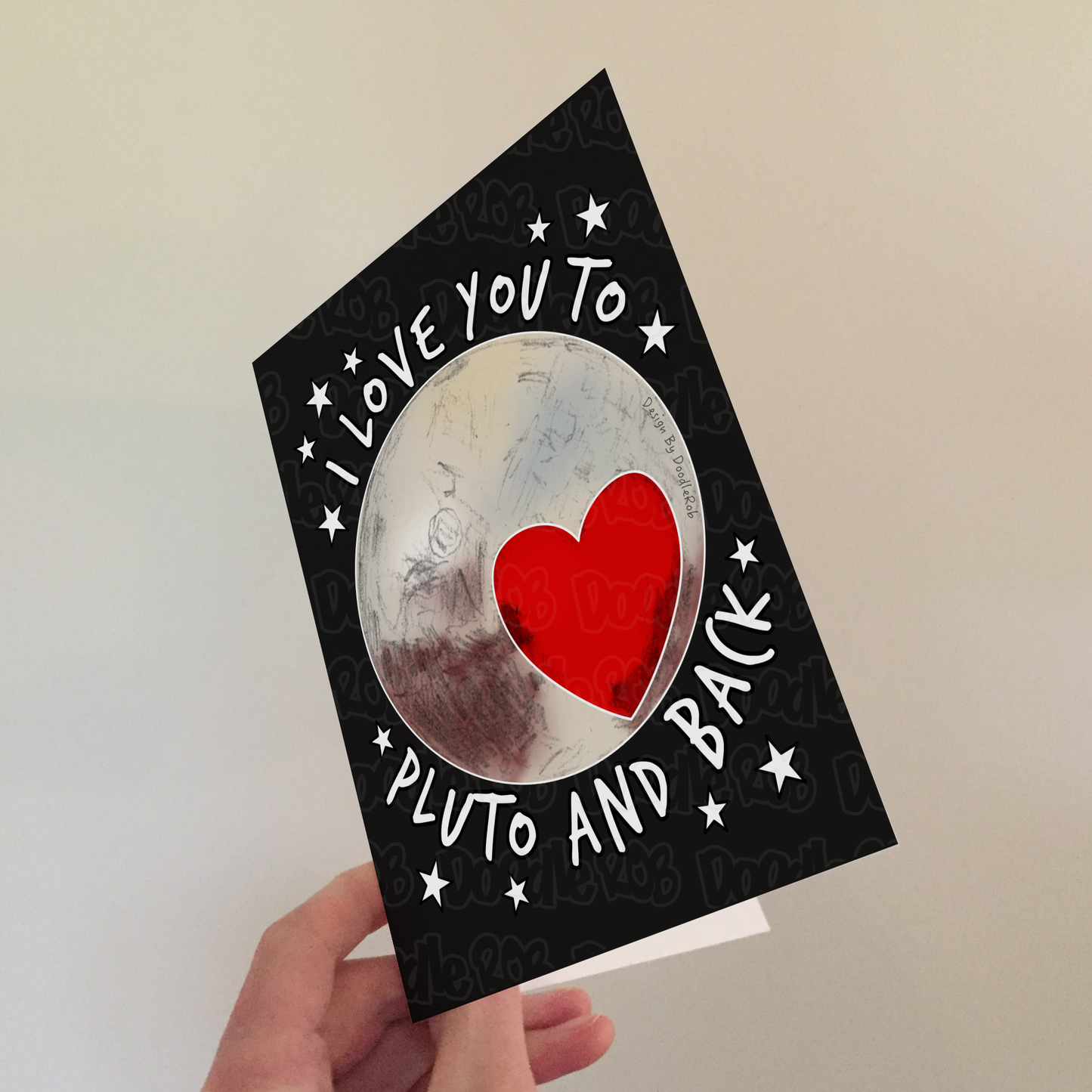 I Love You To Pluto and Back Card - Space Enthusiast Greeting Card