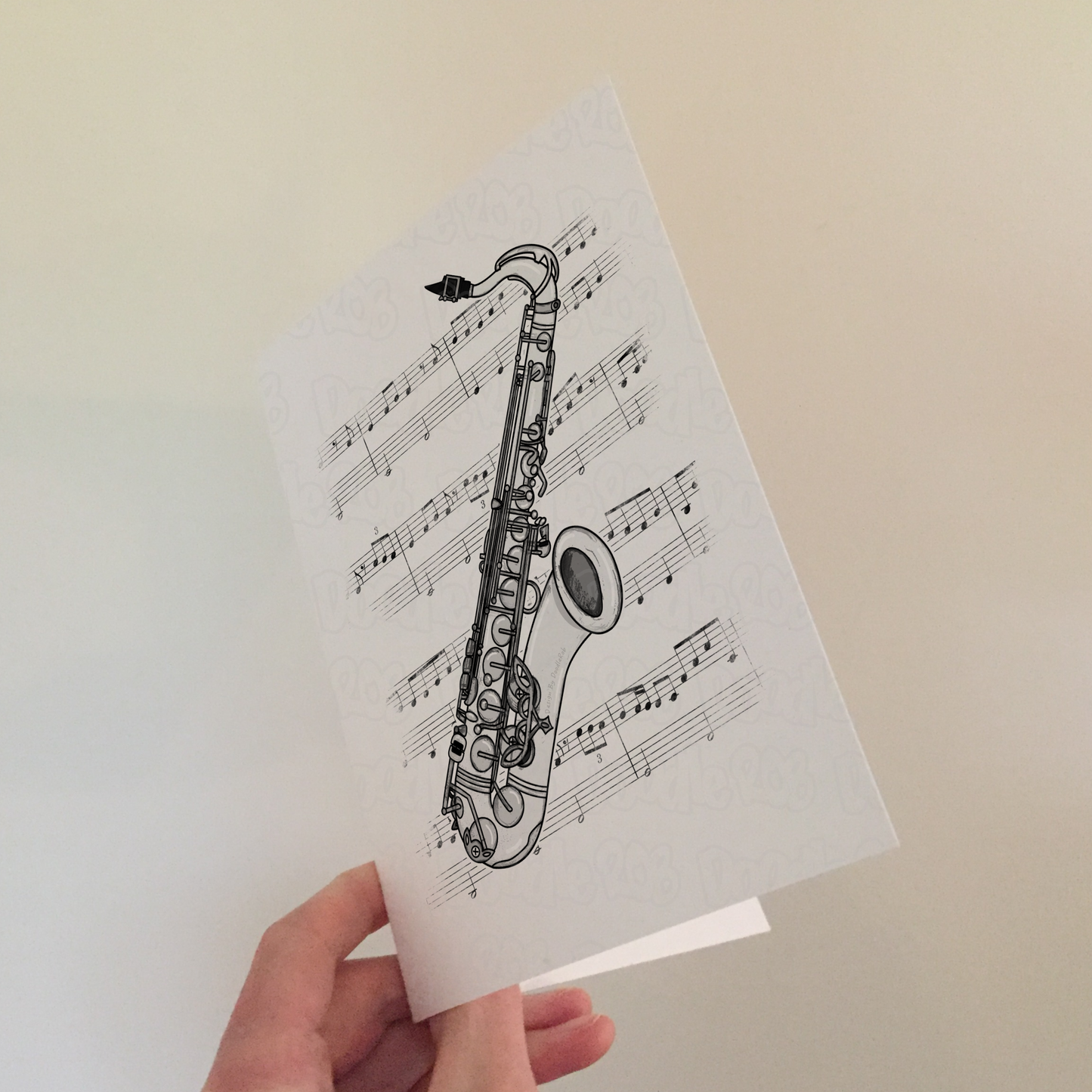 Saxophone Greeting Card - Saxophonist Birthday Card - Musician Card