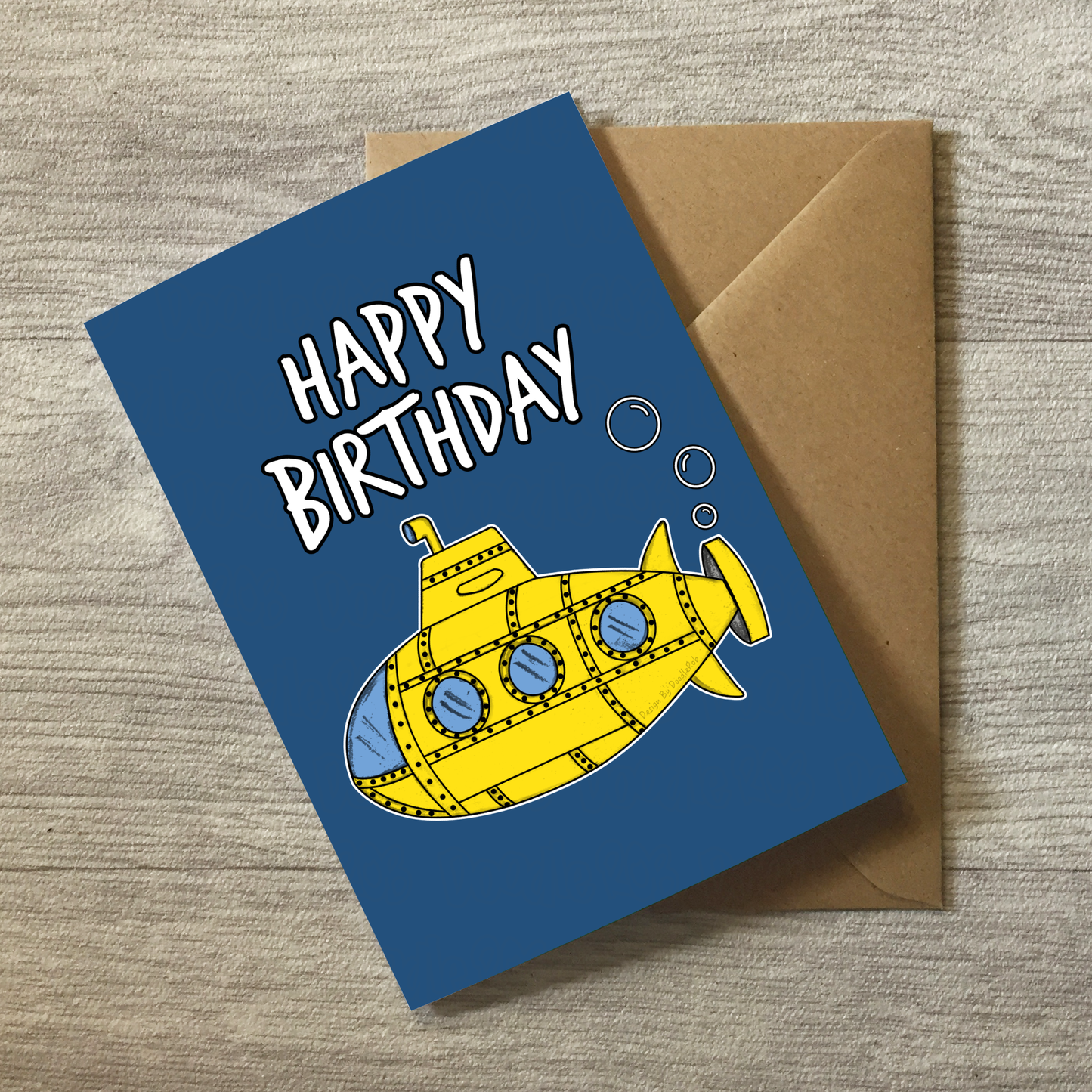 Submarine Birthday Card - Diver Greeting Card - Marine Biologist Birthday Card