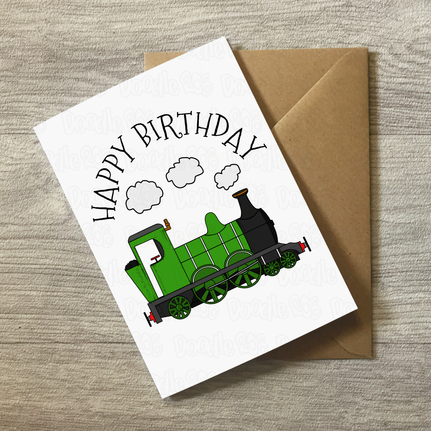 Train Birthday Card - Steam Locomotive Card - Railway Enthusiast Greeting Card