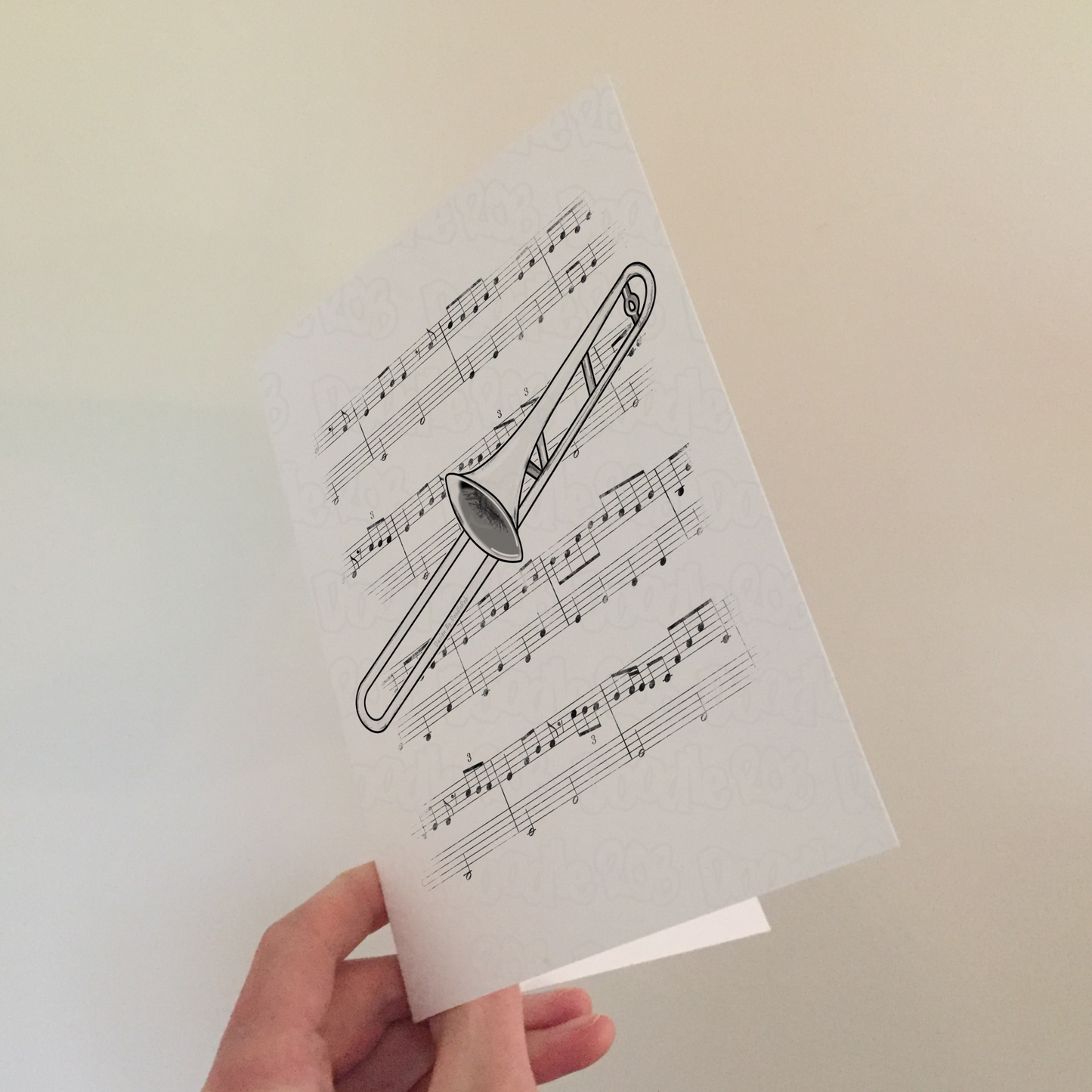 Trombone Greeting Card - Trombonist Birthday Card - Brass Musician Card