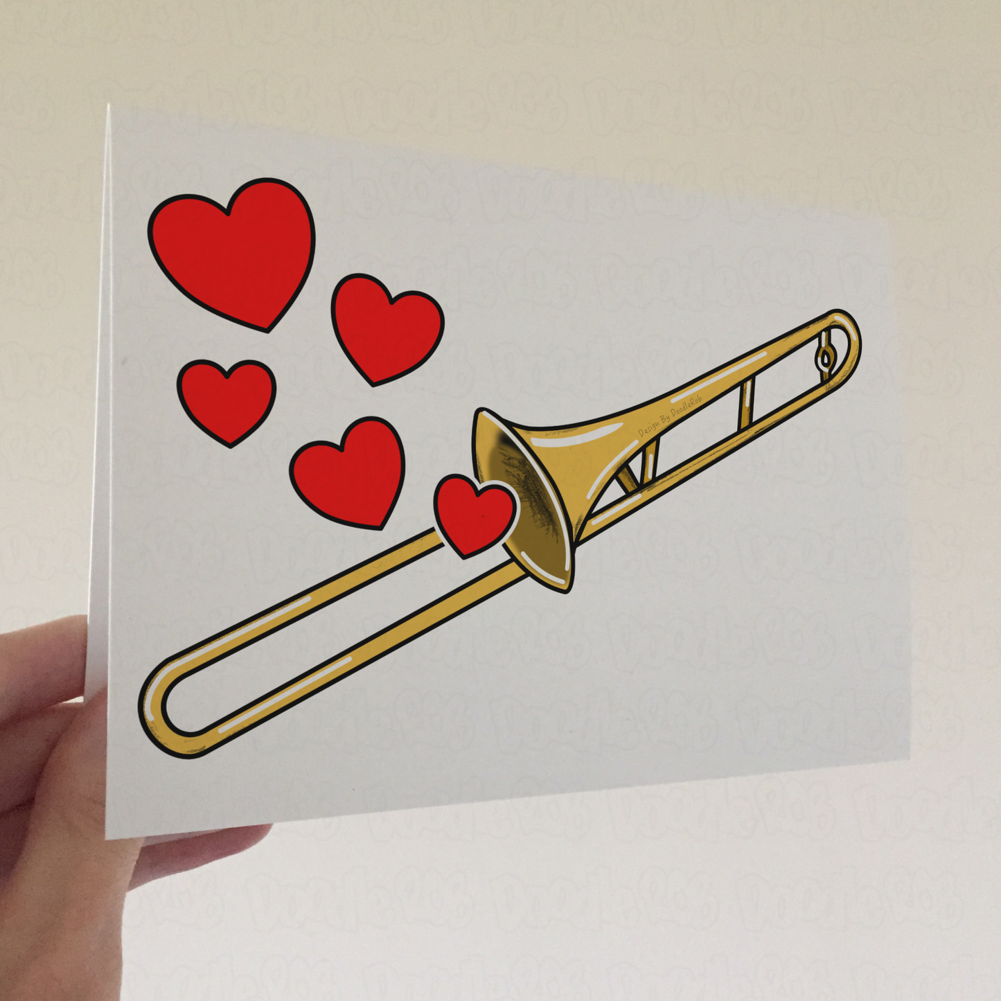 Trombone Anniversary Card - Trombonist Greeting Card - Brass Musician Card