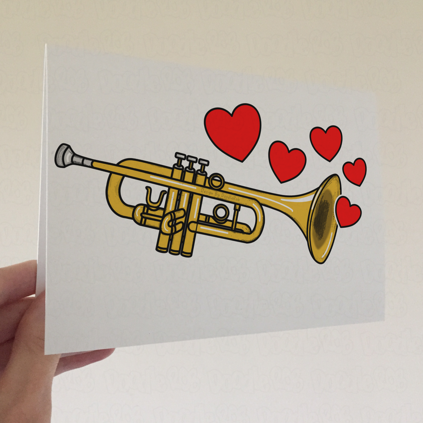 Trumpet Anniversary Card - Trumpeter Greeting Card - Brass Musician Card