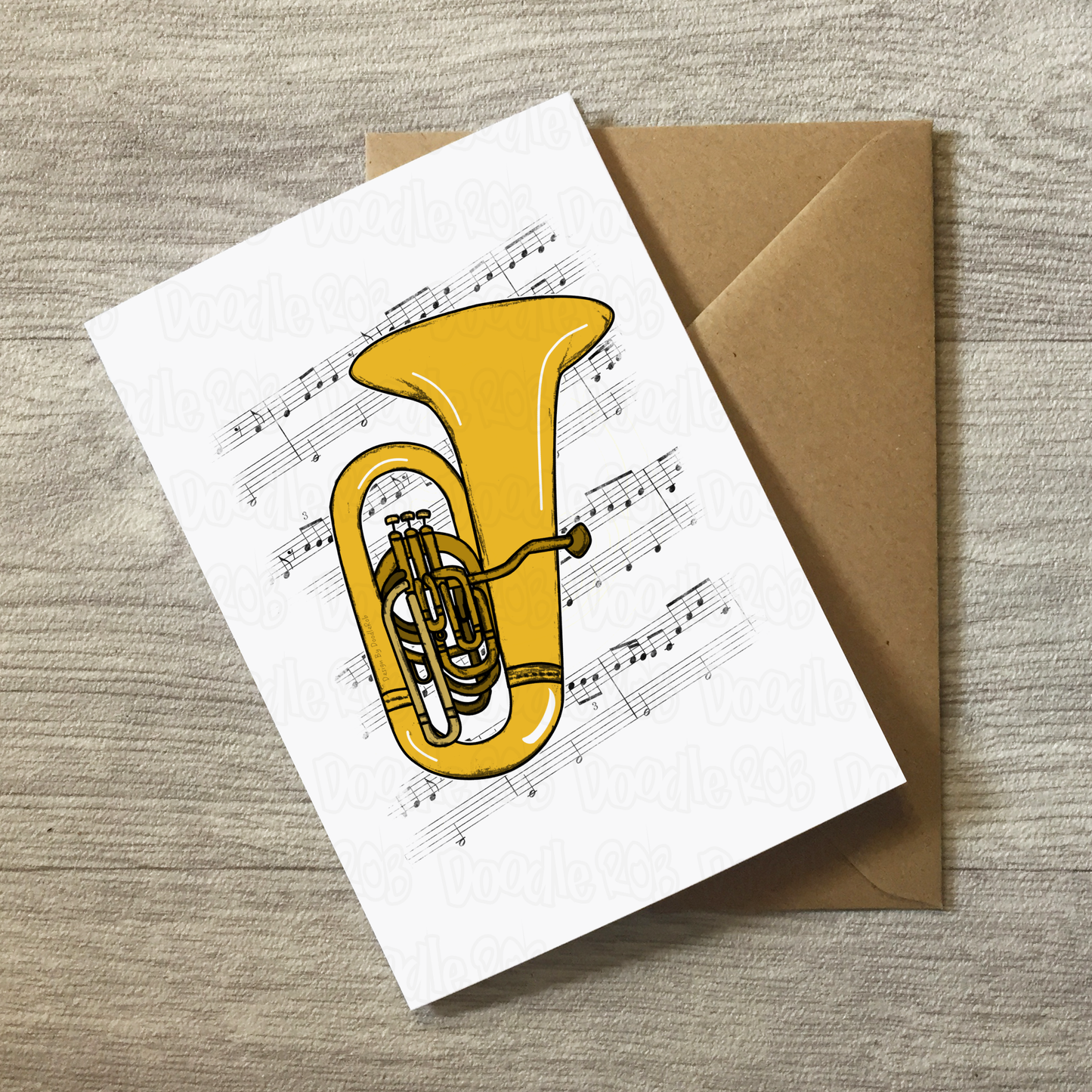 Tuba Greeting Card (Colour) - Tubaist Birthday Card - Brass Musician Card