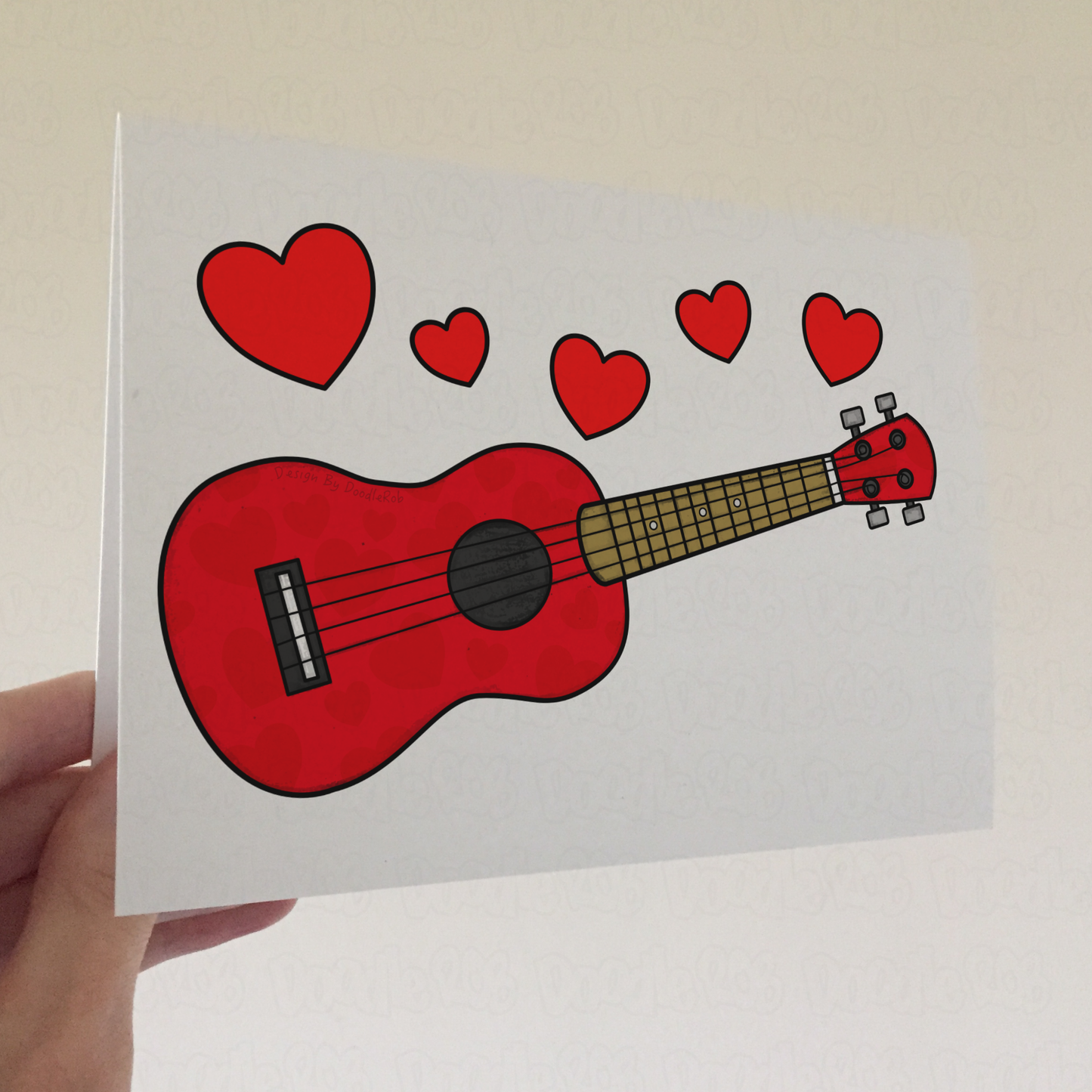 Ukulele Anniversary Card - Ukulelist Greeting Card - Wedding Musician Card