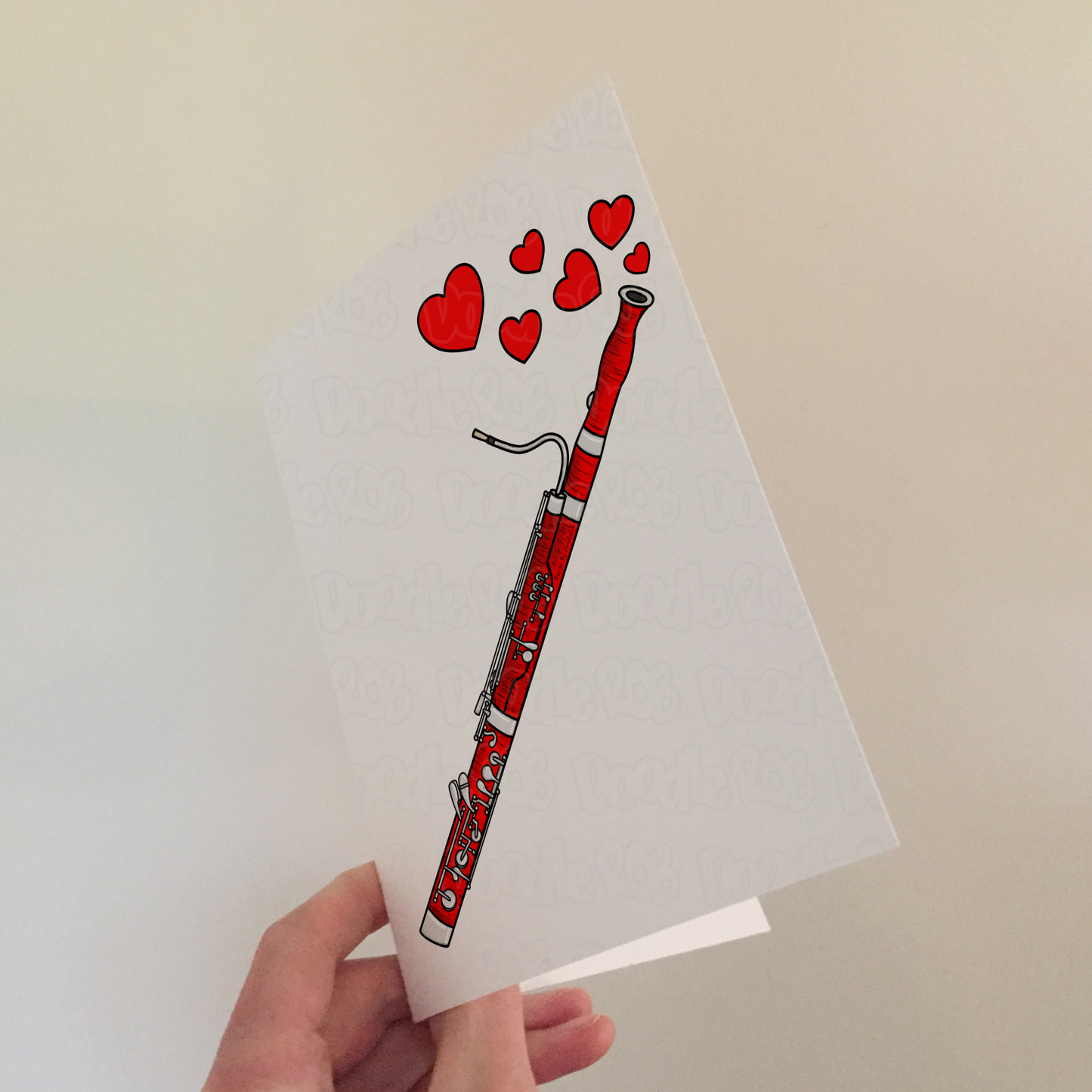 Bassoon Anniversary Card - Bassoonist Greeting Card - Wedding Musician Card