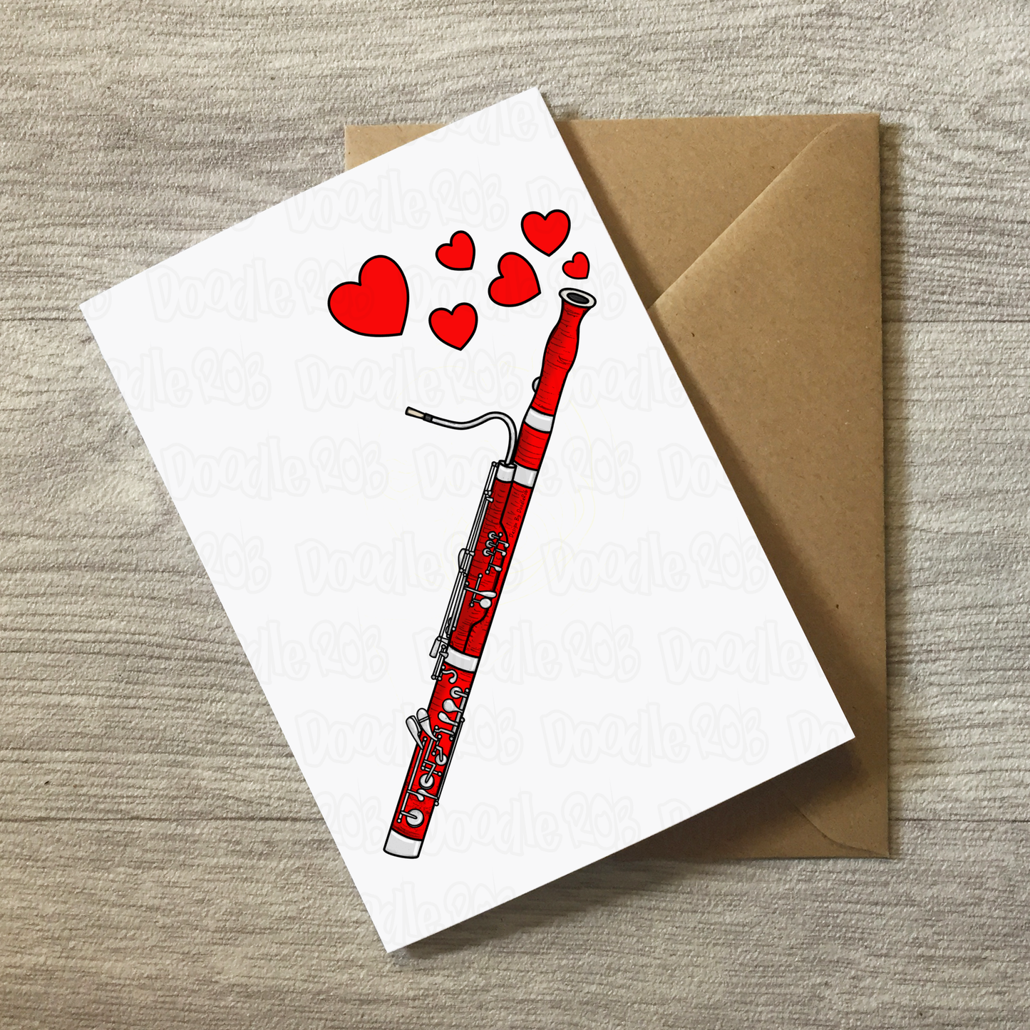 Bassoon Anniversary Card - Bassoonist Greeting Card - Wedding Musician Card