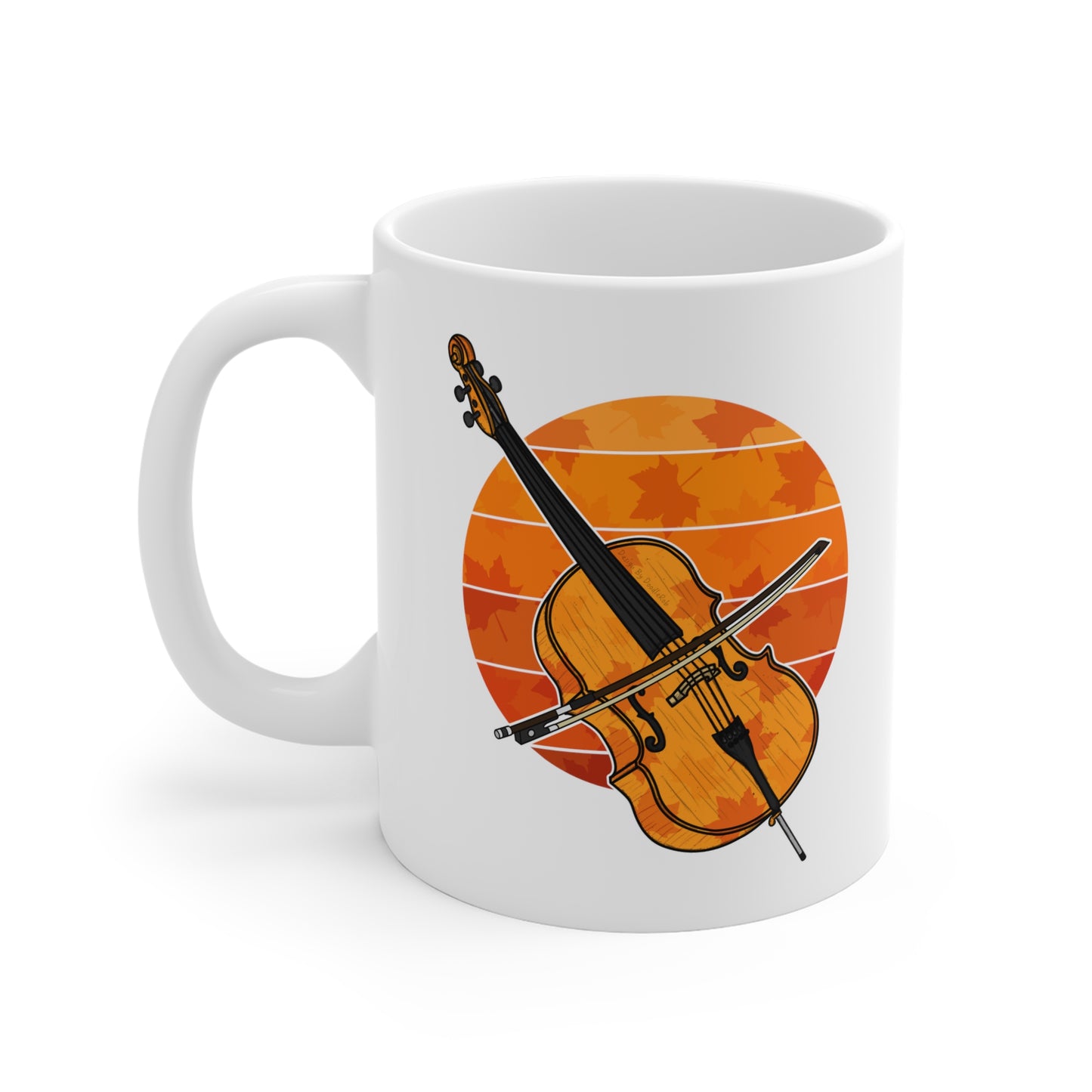 Autumn Cello Mug - Cellist Mug - String Musician Gift